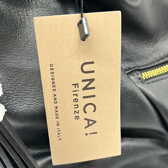 UNICA! Firenze NWT Luxurious Black Leather Backpack Bag ❤️❤️ - Picture 9 of 9